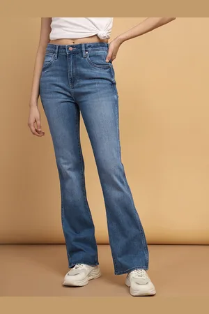 Wrangler Women Bootcut High-Rise Clean Look Light Fade Stretchable Jeans