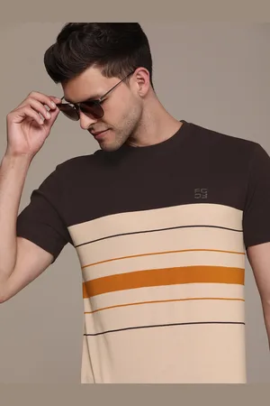 French Connection Men Striped Pure Cotton T-shirt