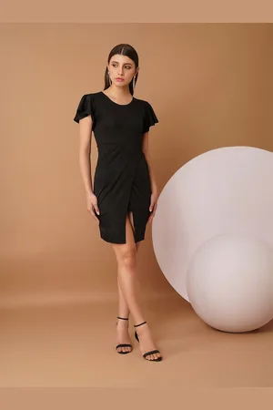 Chemistry Women Flared Sleeves Knee Length Sheath Dress