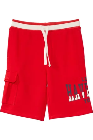 KIABI Boys Mid-Rise Relaxed Fit Cargo Shorts