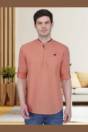 Kuons Avenue Mandarin Collar Pure Cotton Kurta