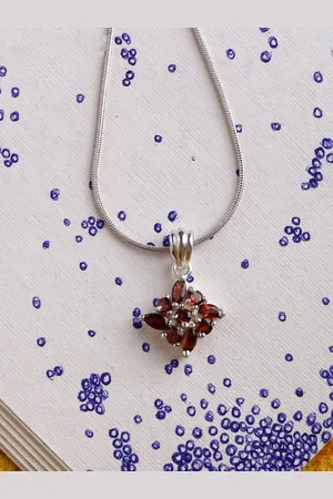 Exotic India Silver-Plated Square Pendants