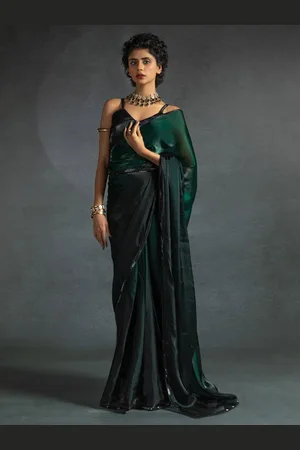 Saree mall Embellished Satin Ready to Wear Sarees