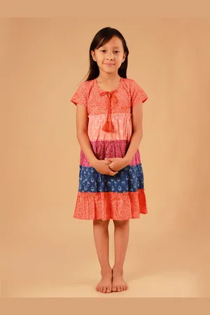 Sangria Girls Printed Pure Cotton A-Line Dress