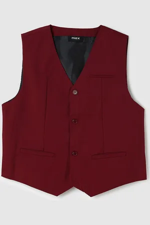 Max Collection Boys Brown Solid Nehru Jacket