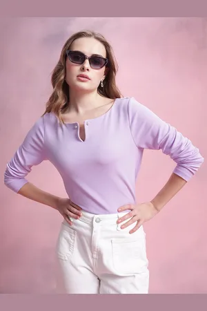 DressBerry Solid Top with Bead Brooch