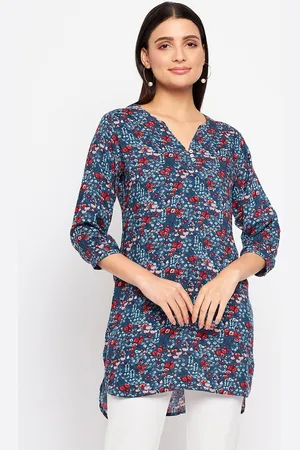 Duke Floral Printed Mandarin Collar Tunic