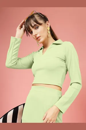 DressBerry Shirt Style Crop Top