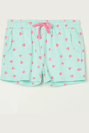 Lifestyle Girls Geometric Printed Mid-Rise Cotton Regular Shorts