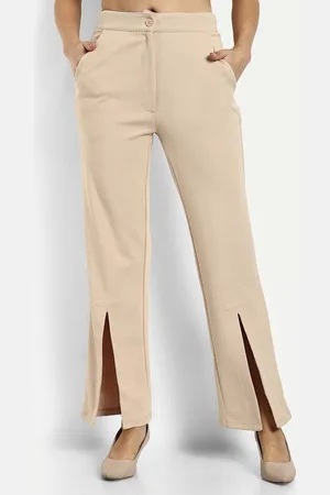 Muvazo Women Custom Straight Fit Cotton Parallel Trousers