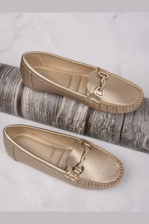 Jove Women Textured Round Toe Lightweight Loafers