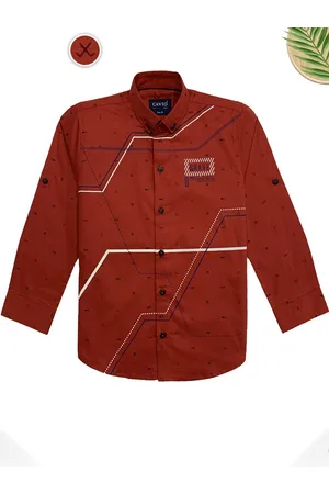 CAVIO Boys Abstract Printed Cotton Casual Shirt