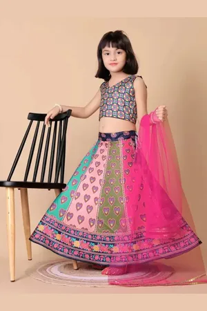 BAESD Girls Digital Printed Ready to Wear Lehenga & Blouse With Dupatta