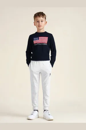Ralph Lauren Boys Brand Logo Printed Cotton Joggers