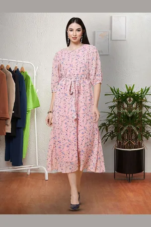 Moda Rapido Floral Print Applique Fit & Flare Dress