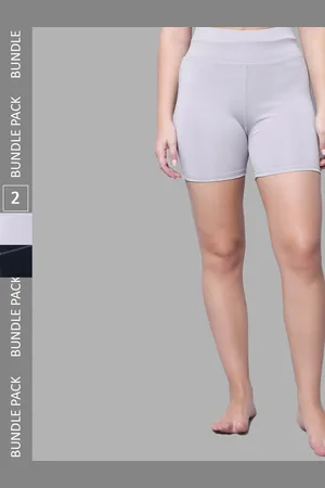 Diaz Women Pack Of 2 Skinny Fit High-Rise Training Or Gym Sports Shorts
