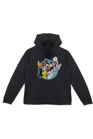 LOONEY TUNES Boys Black Printed Hooded Sweatshirt