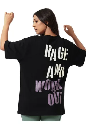 FUAARK Women Typography Drop-Shoulder Sleeves Pure Cotton Abzorb T-shirt