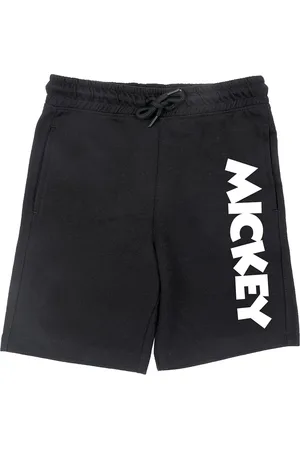 Wear Your Mind Boys Black Mickey Mouse Printed Shorts