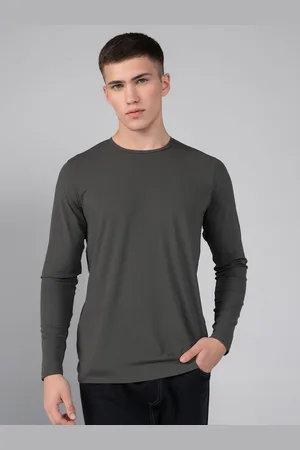EDRIO Men Solid Round Neck Cotton T-shirt