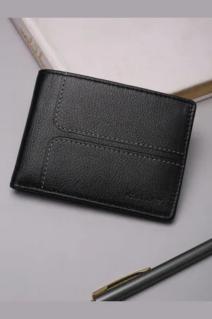 Allen Solly Men Textured Leather Two Fold Wallet