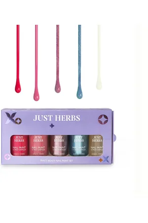 Just Herbs Set Of 5 Nail Paint Set For Party Ready 32-05-23-30-28 - 55ml Each