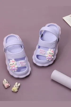 Yellow bee Girls Self Design Clogs