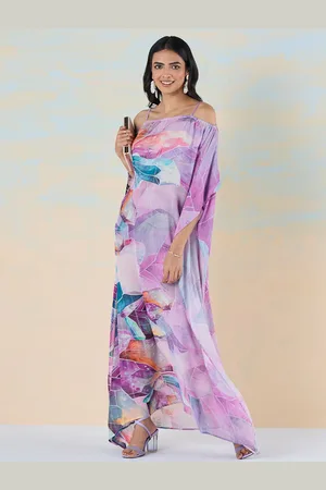 Liva Floral Print Liva Kaftan Top