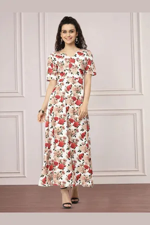 Moda Rapido Floral Print Applique Fit & Flare Dress