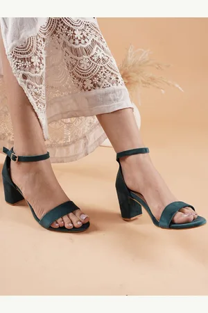 DressBerry Printed PU Block Sandals