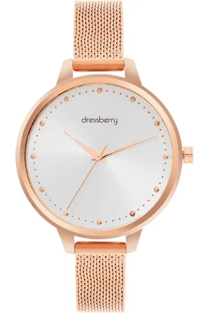 DressBerry Women Brass Dial & Straps Analogue Watch DB-SS24-7A