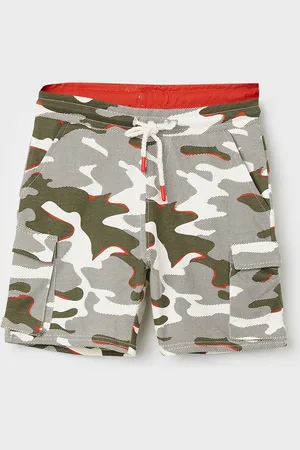 Lifestyle Boys Camouflage Printed Cotton Cargo Shorts