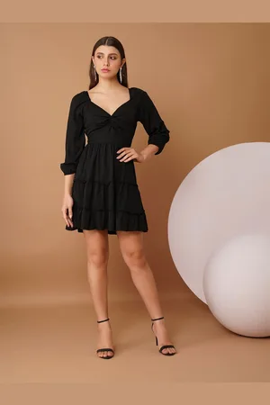 Chemistry Women Bishop Sleeve Tiered Fit & Flare Dress