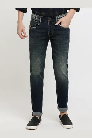 Pepe Jeans Men Blue Slim Fit Mid-Rise Low Distress Jeans