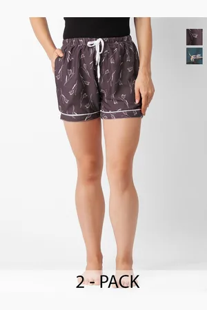 FashionRack Women 2 High-Rise Printed Lounge Shorts