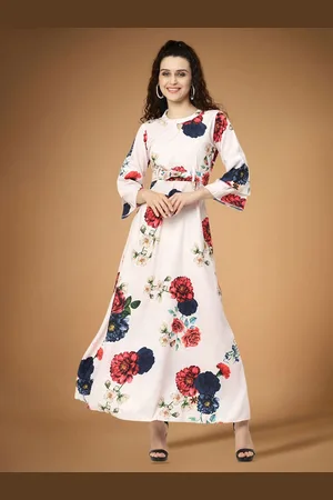 Moda Rapido Floral Print Applique Fit & Flare Dress