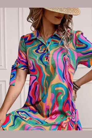 Moda Rapido Floral Print Applique Fit & Flare Dress