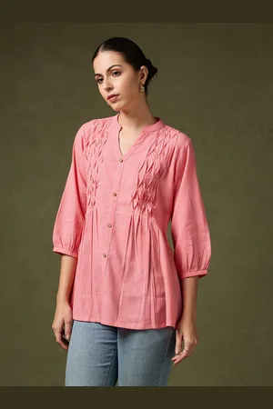 Saaki Mandarin Collar Cotton Top