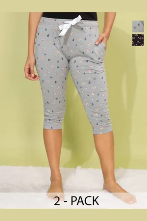 Dollar Missy Pack Of 2 Printed Cotton Skinny Fit Capris