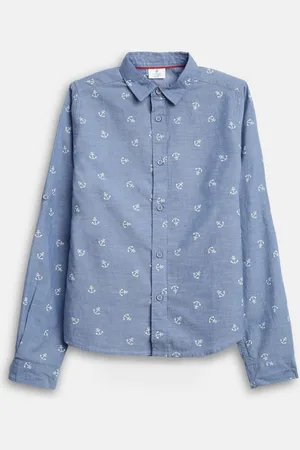 LilPicks Boys Spread Collar Conversational Printed Cotton Casual Shirt
