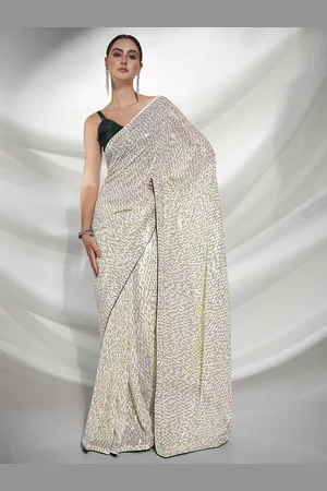 Kalista Embellished Sequinned Pure Georgette Saree