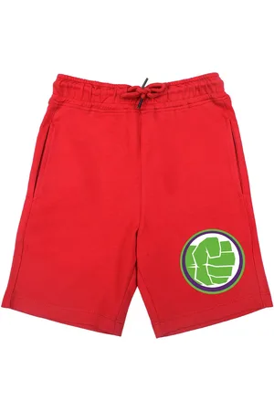 Wear Your Mind Boys Red Hulk Graphic Printed Regular-Fit Shorts