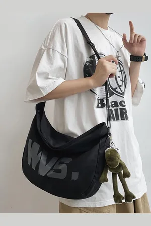Stylecast Black & Grey Typography Printed Structured Shoulder Bag