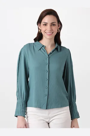 AND Blue Shirt Style Top