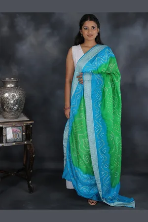 Exotic India Pure Silk Tie-Dye Bandhani Pure Silk Dupatta