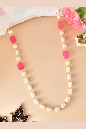 Silvermerc Designs Women Gold-Plated Pearls Beaded Necklace