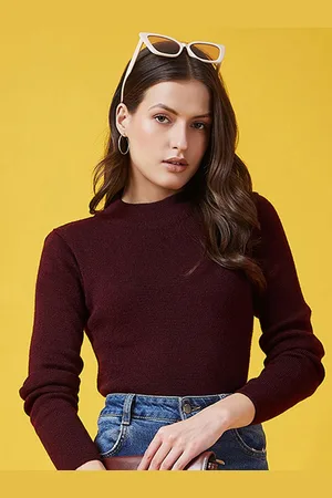 CLAPTON Women Round Neck Woollen Pullover