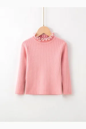 Stylecast Girls Pink Ribbed Pullover Sweater