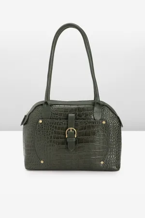 Hidesign Animal Textured Leather Structured Shoulder Bag