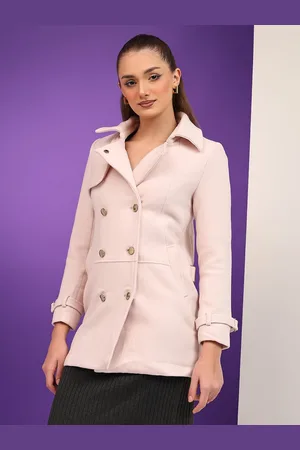 KOTTY Women Double Breasted Overcoat